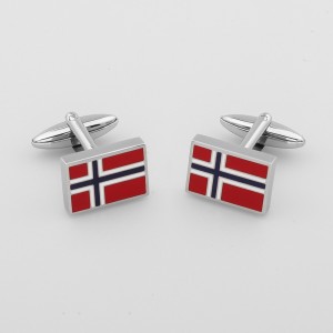 Muotikorut Lisävaruste Emali kalvosinnapit Norjan lipun kalvosinnapit